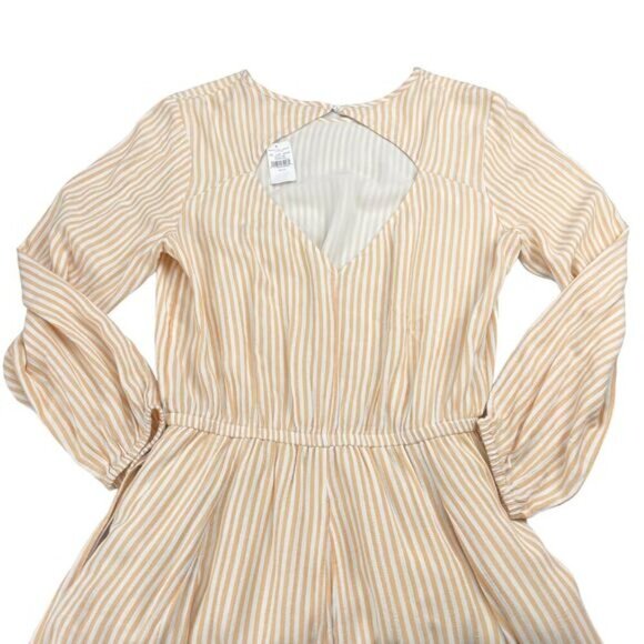 NWT AMERICAN EAGLE Striped Tie Waist Mini Dress Sz Medium - Picture 4 of 4